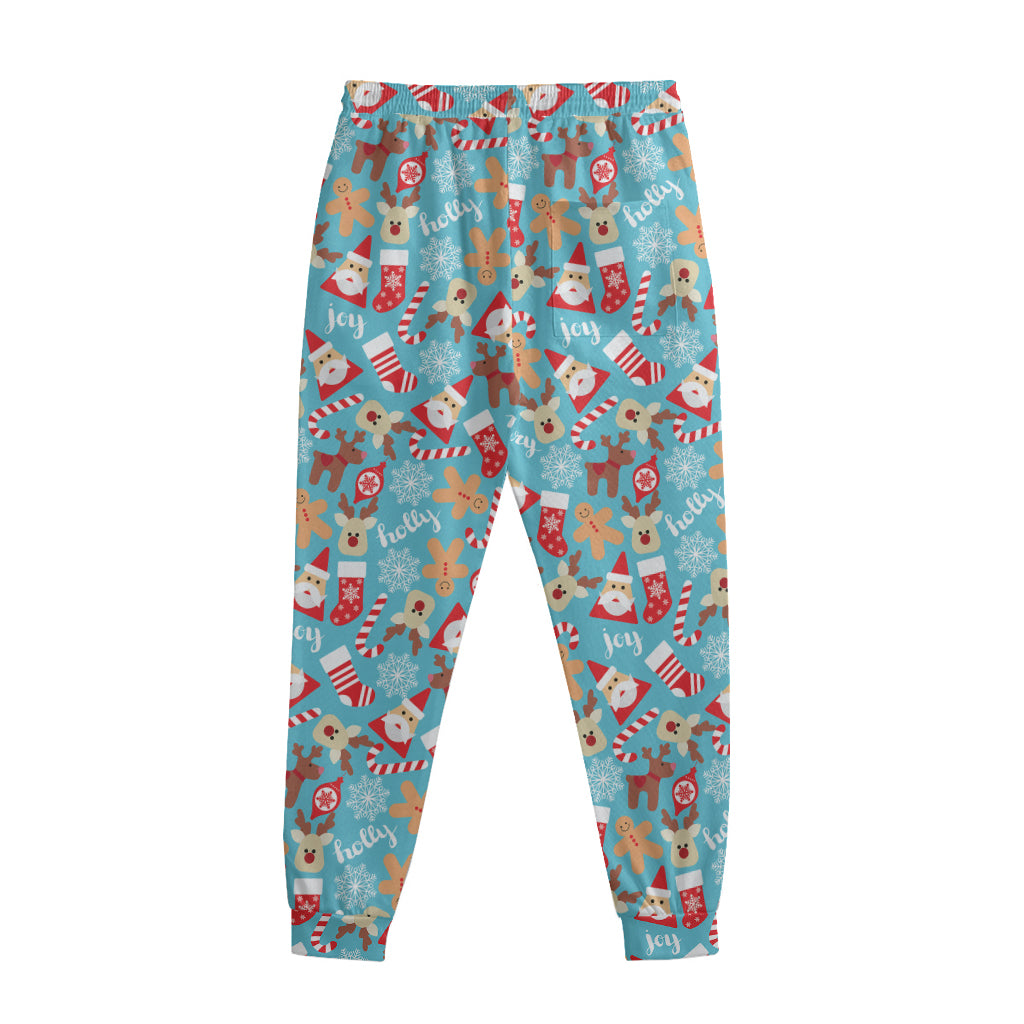 Cute Christmas Elements Pattern Print Sweatpants