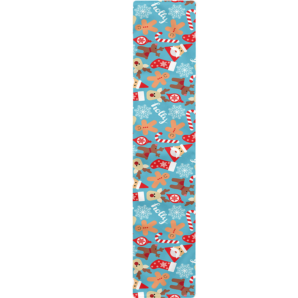 Cute Christmas Elements Pattern Print Table Runner