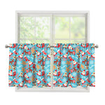 Cute Christmas Elements Pattern Print Tier Curtains