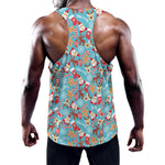 Cute Christmas Elements Pattern Print Training Tank Top