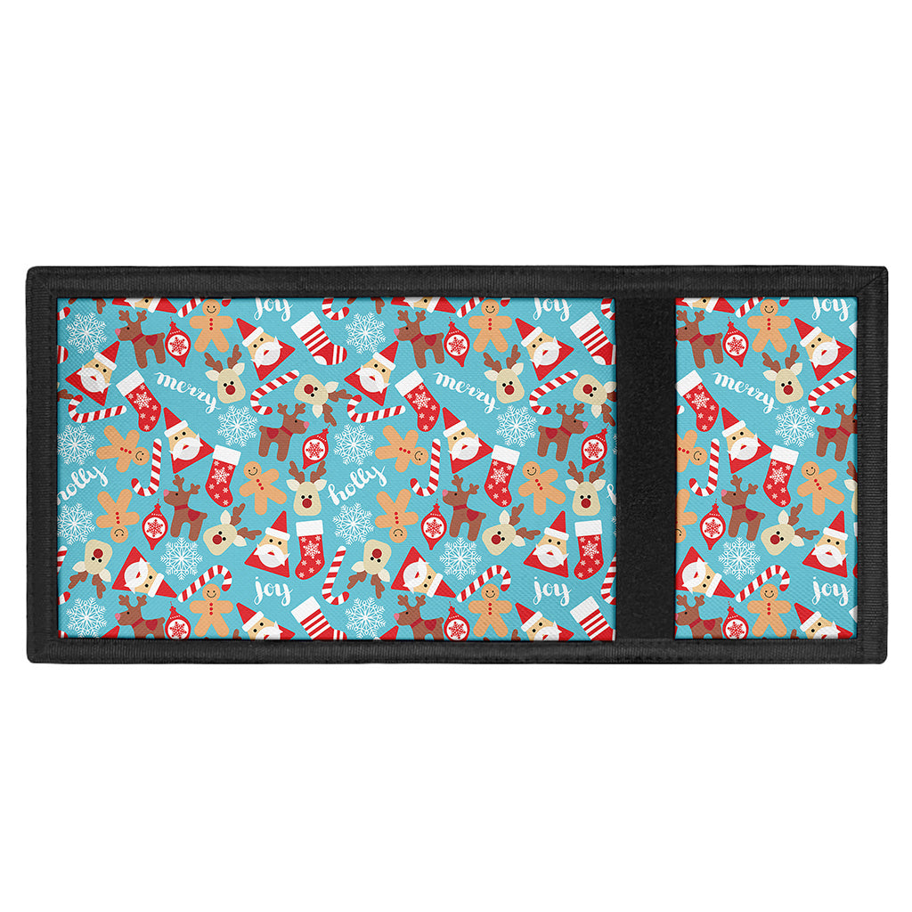 Cute Christmas Elements Pattern Print Trifold Wallet