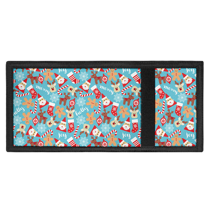 Cute Christmas Elements Pattern Print Trifold Wallet