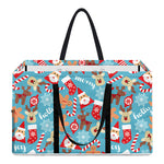 Cute Christmas Elements Pattern Print Utility Tote Bag