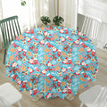 Cute Christmas Elements Pattern Print Waterproof Round Tablecloth