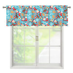 Cute Christmas Elements Pattern Print Window Valance