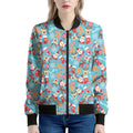 Cute Christmas Elements Pattern Print Women's Bomber Jacket