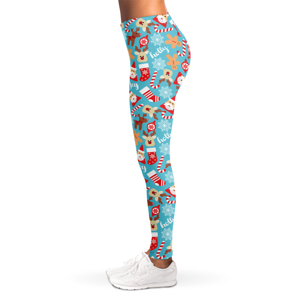 Cute Christmas Elements Pattern Print Women's Leggings