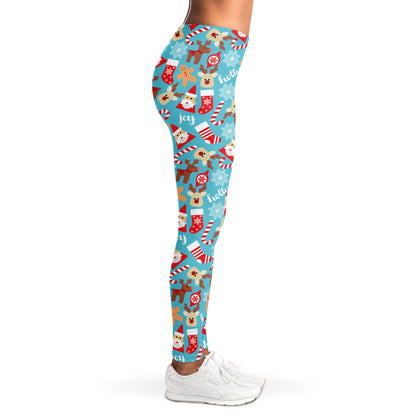 Cute Christmas Elements Pattern Print Women's Leggings