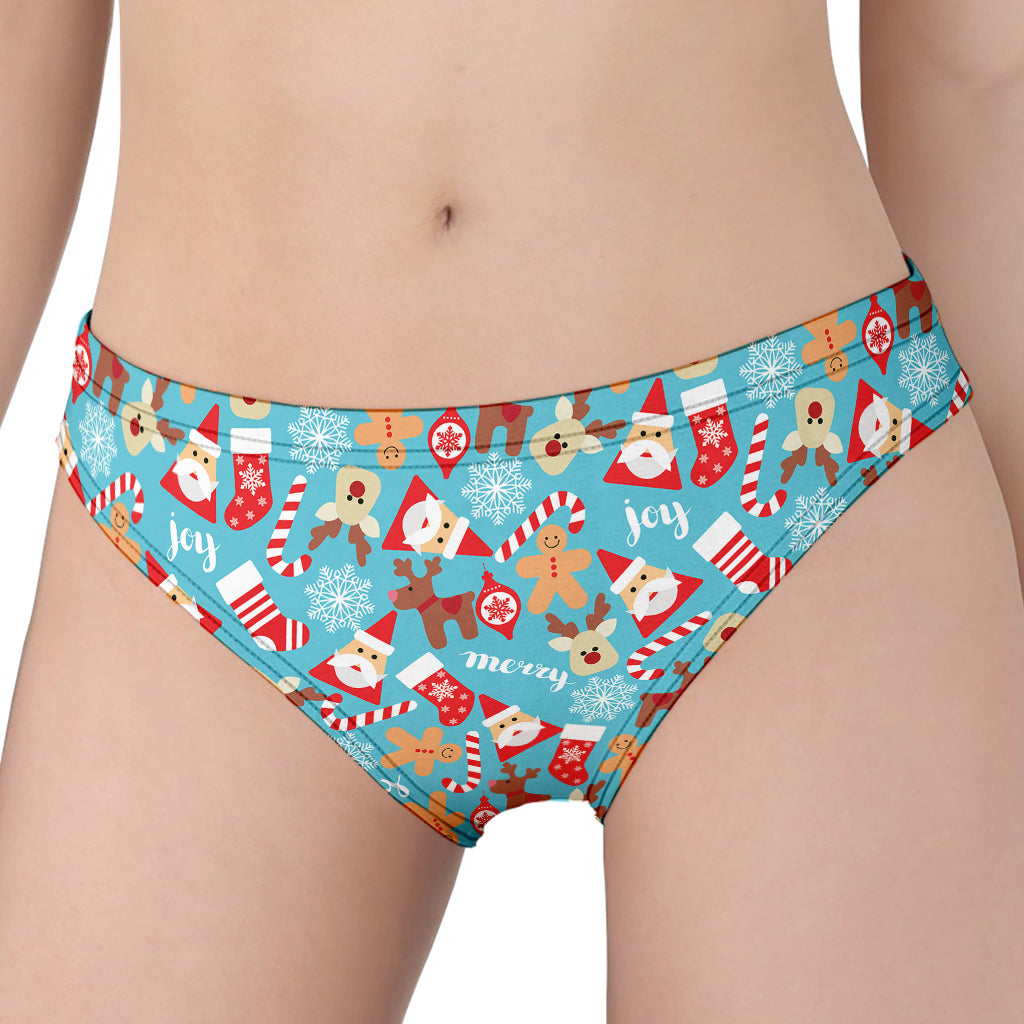 Cute Christmas Elements Pattern Print Women's Panties