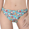 Cute Christmas Elements Pattern Print Women's Thong