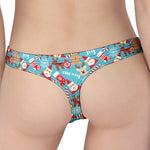 Cute Christmas Elements Pattern Print Women's Thong