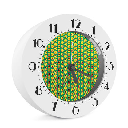 Cute Christmas Emoji Pattern Print Alarm Clock