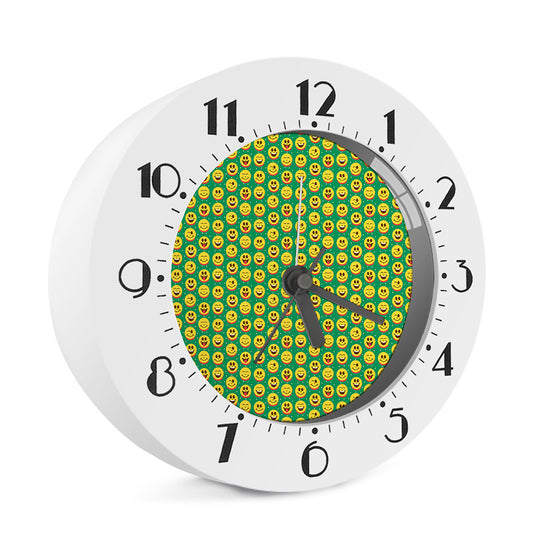 Cute Christmas Emoji Pattern Print Alarm Clock