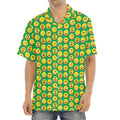 Cute Christmas Emoji Pattern Print Aloha Shirt