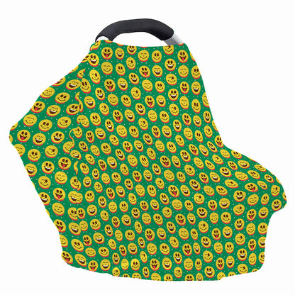 Cute Christmas Emoji Pattern Print Baby Seat Cover