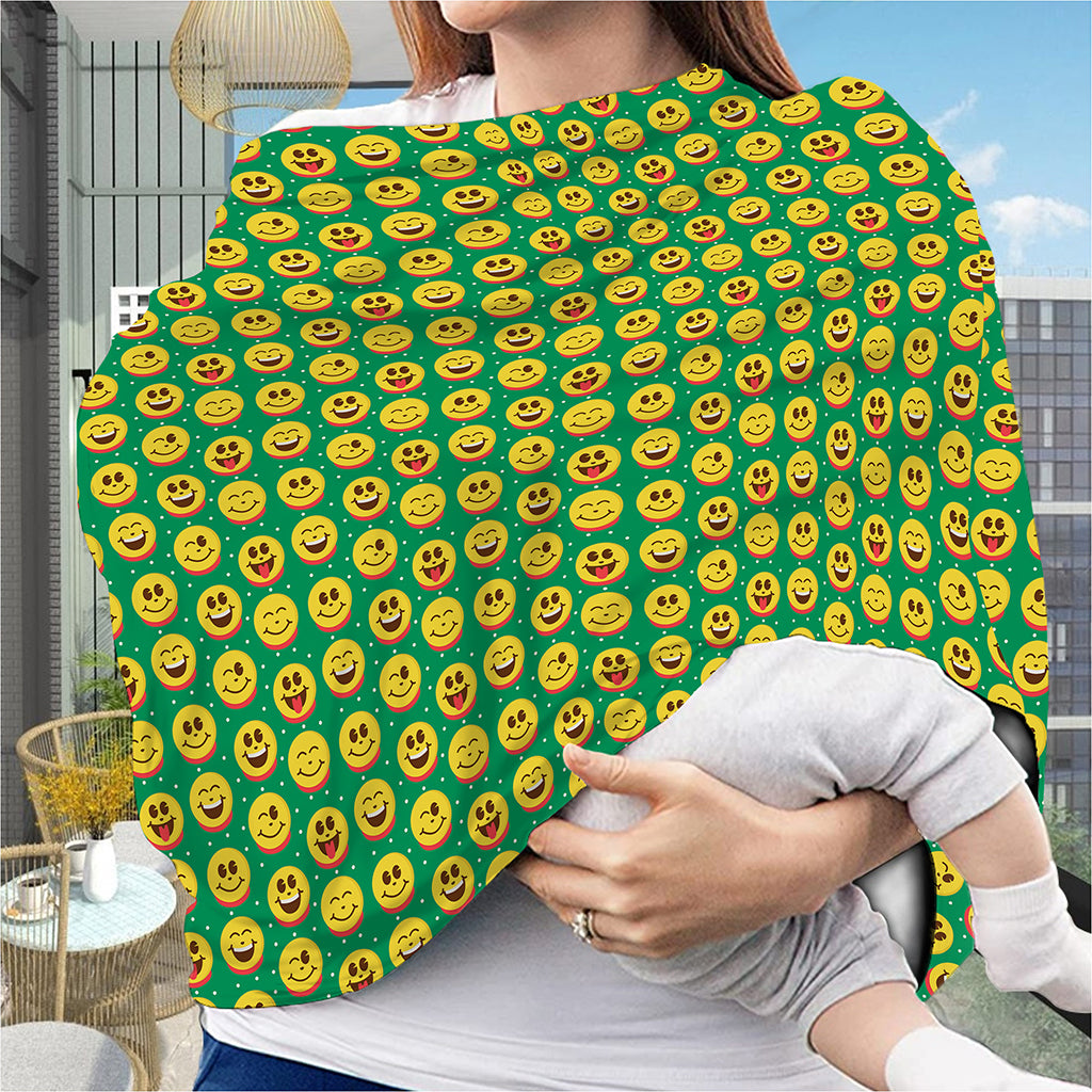 Cute Christmas Emoji Pattern Print Baby Seat Cover