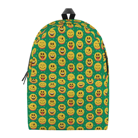 Cute Christmas Emoji Pattern Print Backpack