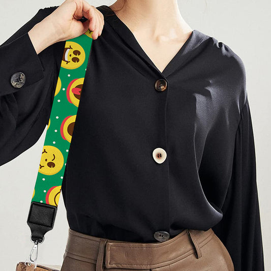 Cute Christmas Emoji Pattern Print Bag Strap