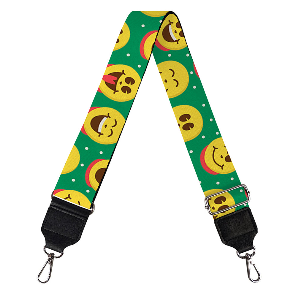 Cute Christmas Emoji Pattern Print Bag Strap
