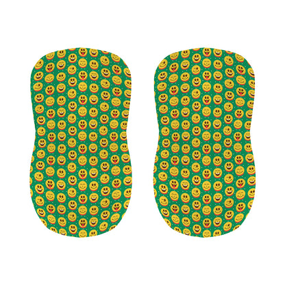Cute Christmas Emoji Pattern Print Bar Stool Covers