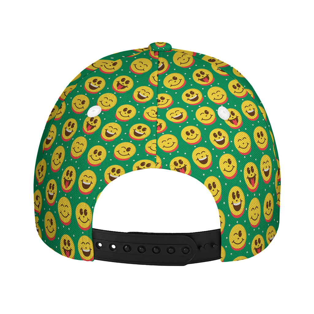 Cute Christmas Emoji Pattern Print Baseball Cap