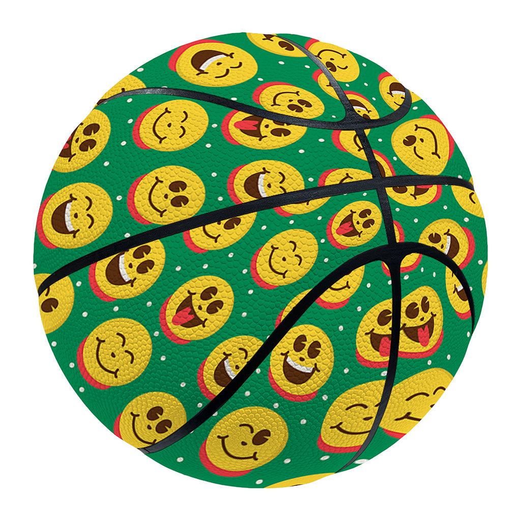 Cute Christmas Emoji Pattern Print Basketball
