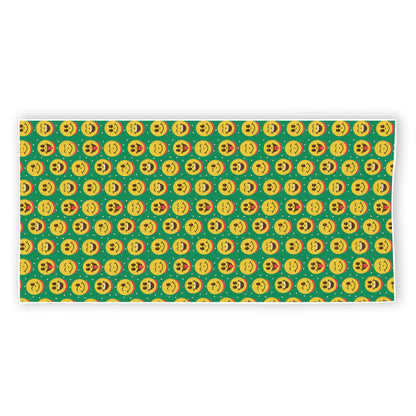 Cute Christmas Emoji Pattern Print Beach Towel