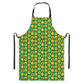 Cute Christmas Emoji Pattern Print Bib Apron With Pocket