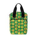 Cute Christmas Emoji Pattern Print Bible Tote Bag
