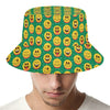 Cute Christmas Emoji Pattern Print Bucket Hat