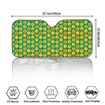 Cute Christmas Emoji Pattern Print Car Windshield Sun Shade