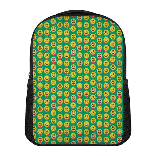 Cute Christmas Emoji Pattern Print Casual Backpack