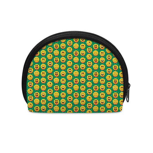 Cute Christmas Emoji Pattern Print Coin Purse