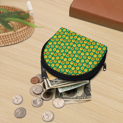 Cute Christmas Emoji Pattern Print Coin Purse