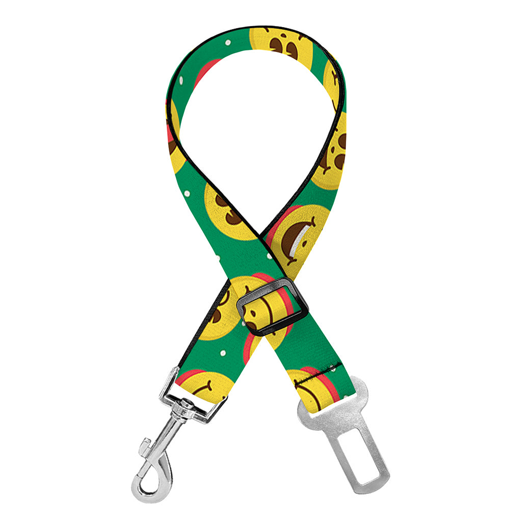 Cute Christmas Emoji Pattern Print Dog Seat Belt