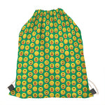 Cute Christmas Emoji Pattern Print Drawstring Bag