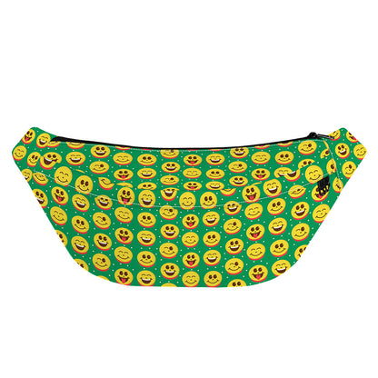 Cute Christmas Emoji Pattern Print Fanny Pack
