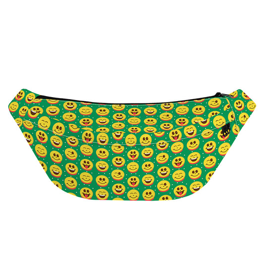 Cute Christmas Emoji Pattern Print Fanny Pack