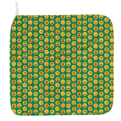 Cute Christmas Emoji Pattern Print Hand Towel