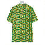 Cute Christmas Emoji Pattern Print Hawaiian Shirt