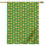 Cute Christmas Emoji Pattern Print House Flag