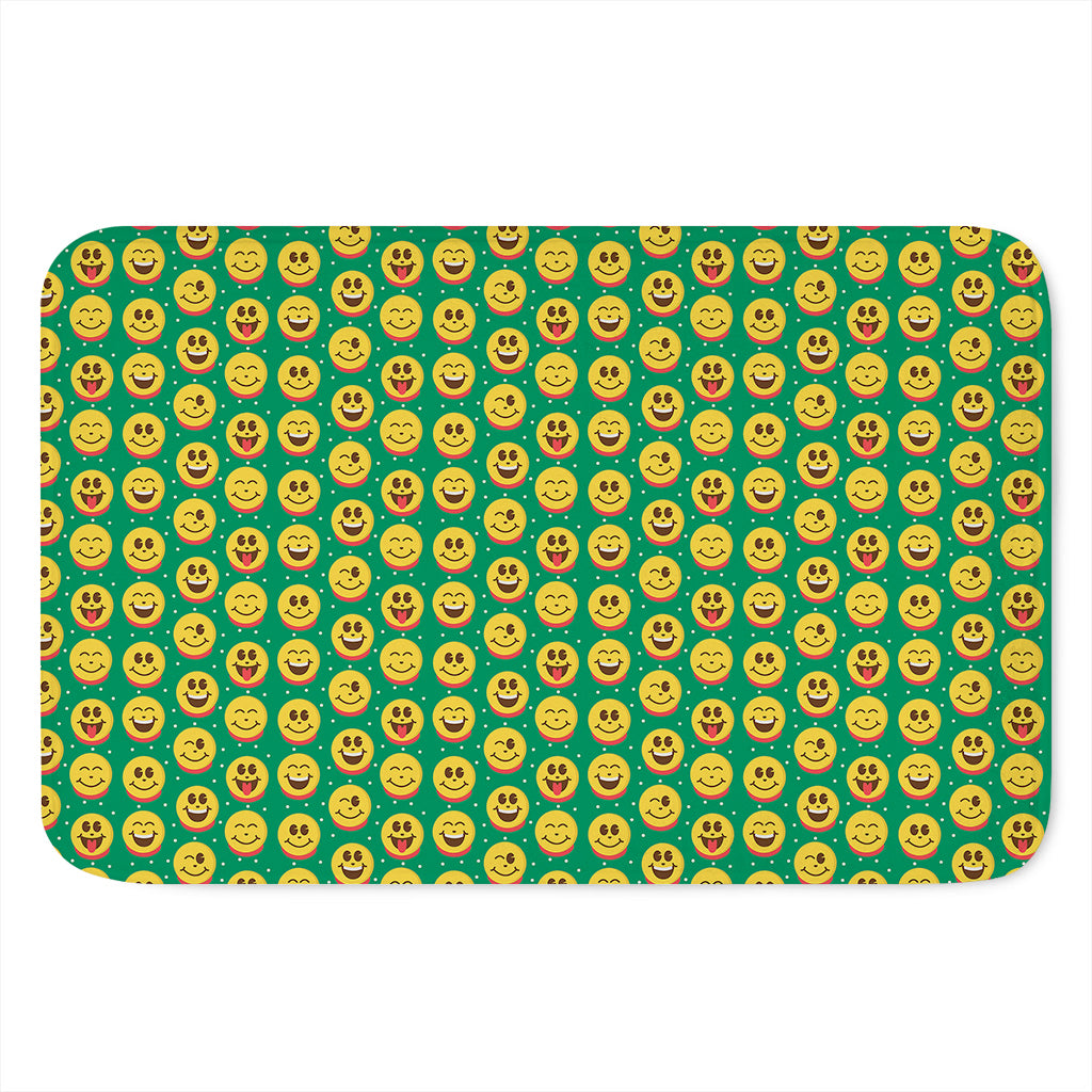 Cute Christmas Emoji Pattern Print Indoor Door Mat