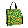 Cute Christmas Emoji Pattern Print Insulated Lunch Tote
