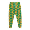 Cute Christmas Emoji Pattern Print Jogger Pants