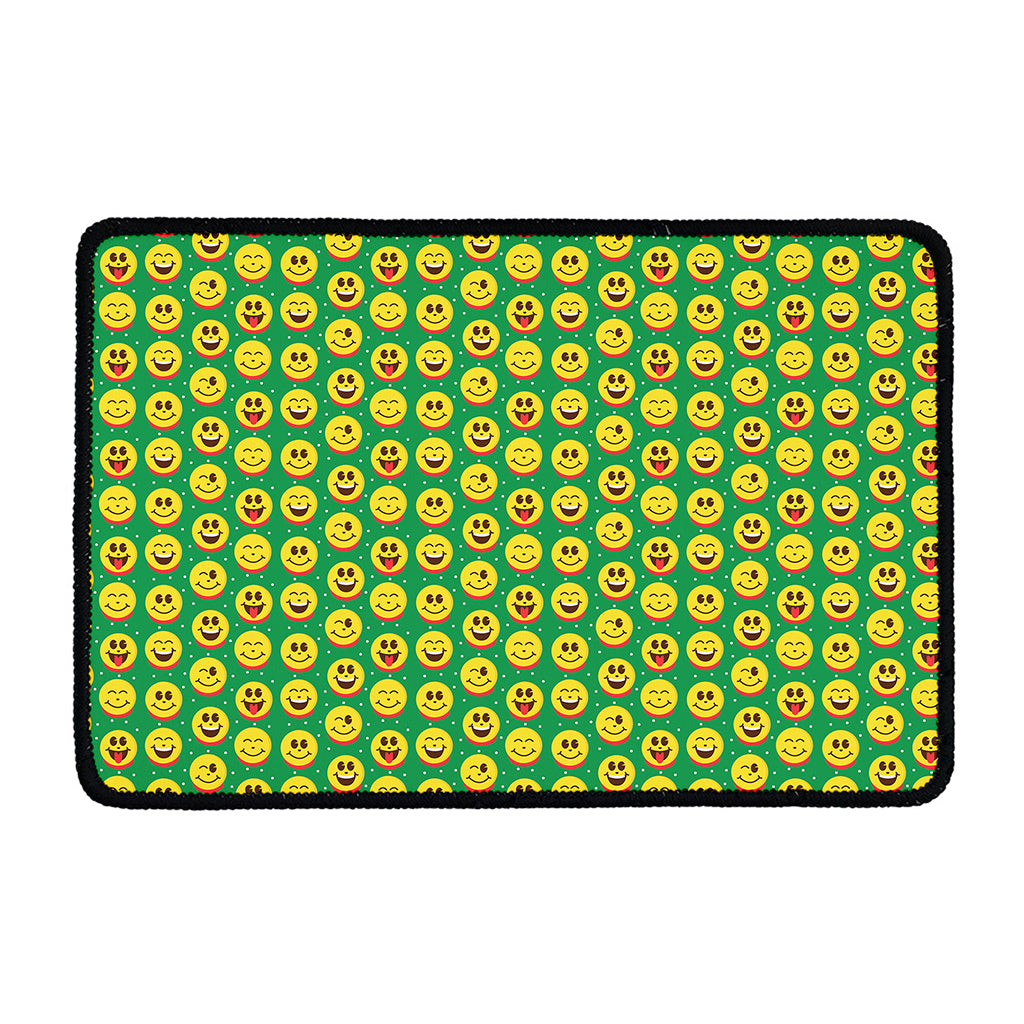 Cute Christmas Emoji Pattern Print Kitchen Mat