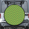 Cute Christmas Emoji Pattern Print Leather Spare Tire Cover