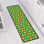 Cute Christmas Emoji Pattern Print Long Kitchen Mat