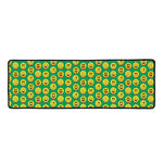 Cute Christmas Emoji Pattern Print Long Kitchen Mat