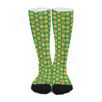 Cute Christmas Emoji Pattern Print Long Socks