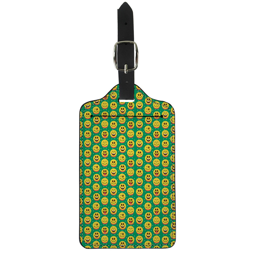 Cute Christmas Emoji Pattern Print Luggage Tag